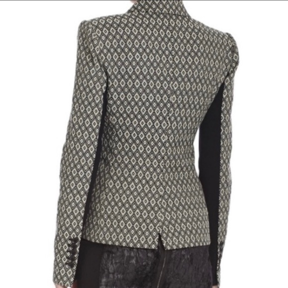 BCBGMaxAzria Women’s Diamond Jacquard Clifford Blazer Jacket ~ Size M - Picture 2 of 14